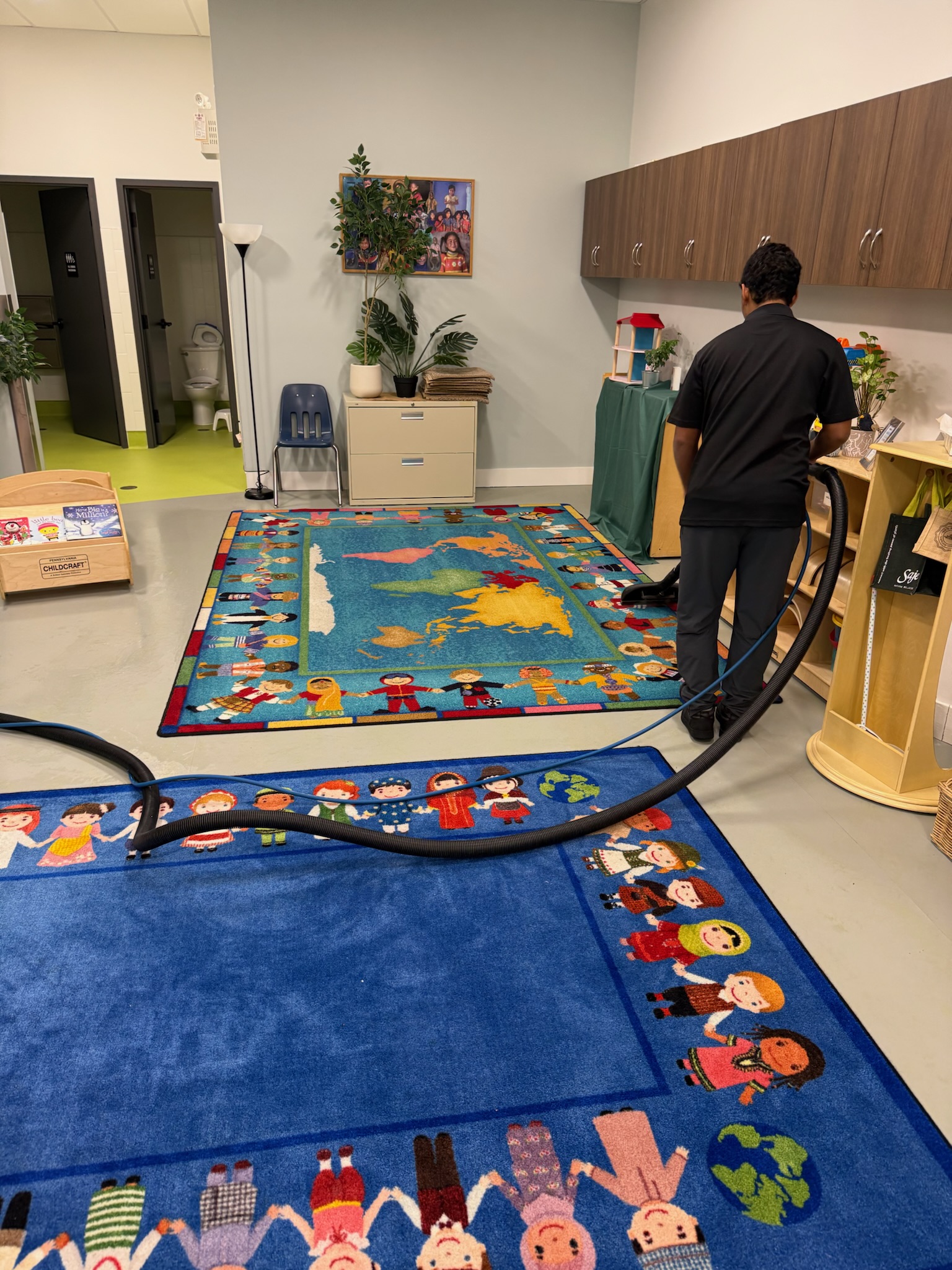 Commercial area rug cleaning